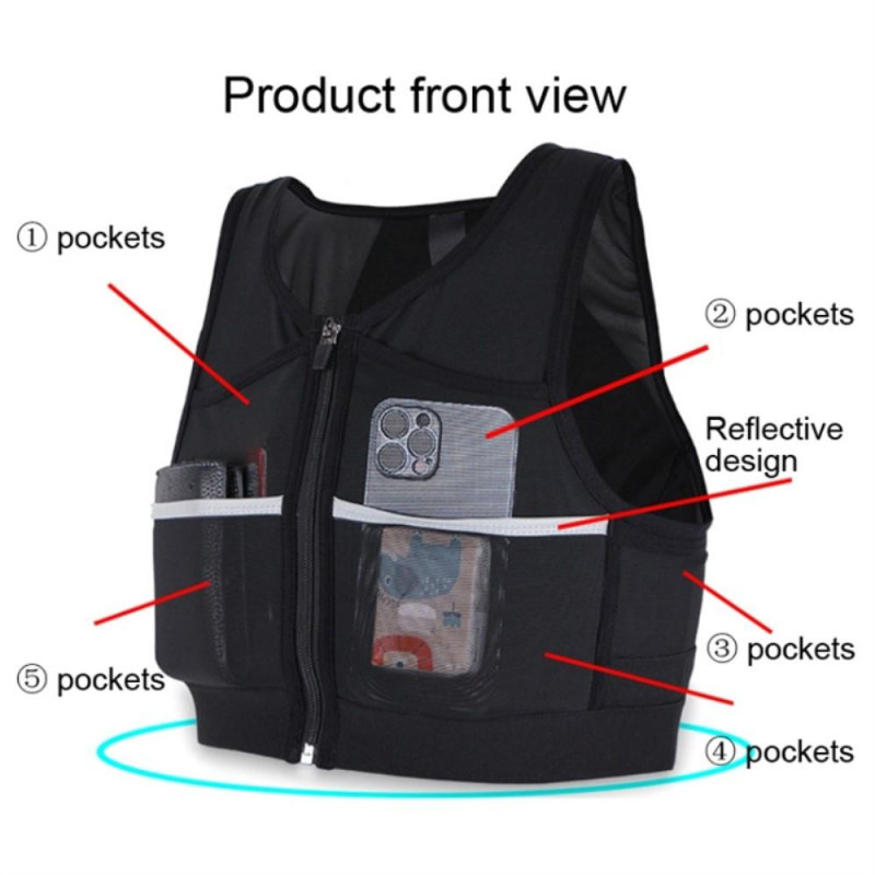 Juoksuliivitaskut Heijastava harjoitusharjoitus - koko pieni