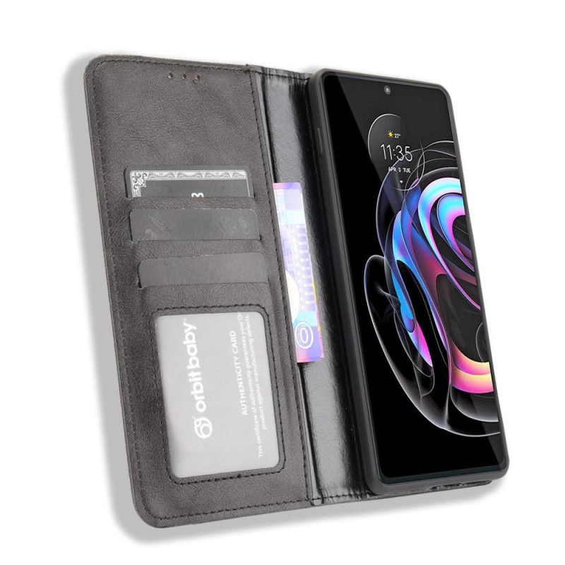 Wallet Stand Flip - telefontaske til Motorola Edge 20 Pro - Sort