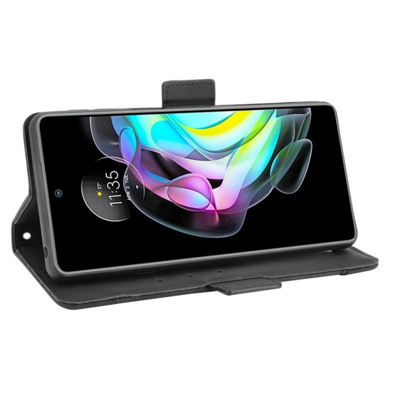 Wallet Stand Flip Telefontaske til Motorola Edge 20 - Sort