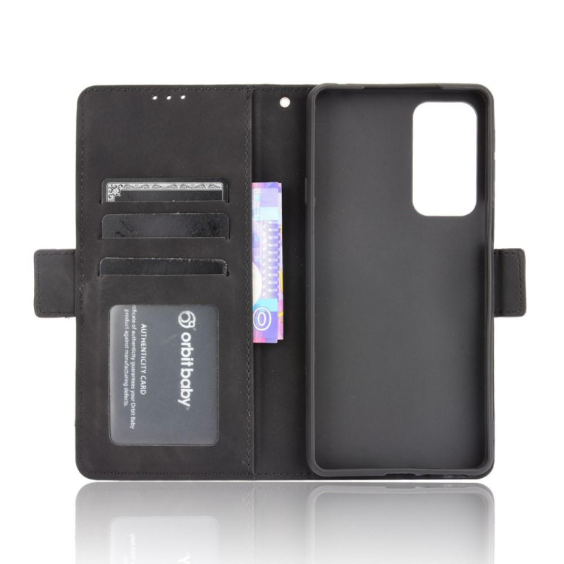 Wallet Stand Flip Telefontaske til Motorola Edge 20 - Sort