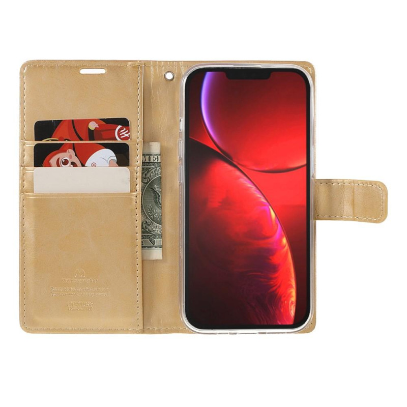 MERCURY GOOSPERY Blue Moon Wallet Case iPhone 13 Mini - Gold