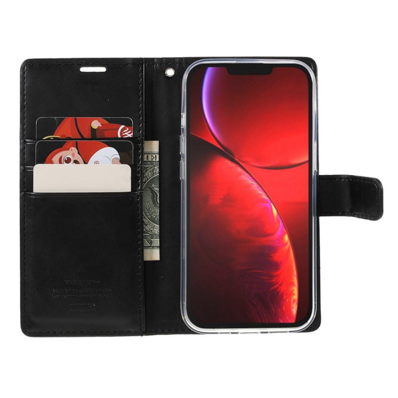 MERCURY GOOSPERY Blue Moon Wallet Case iPhone 13 Mini Black