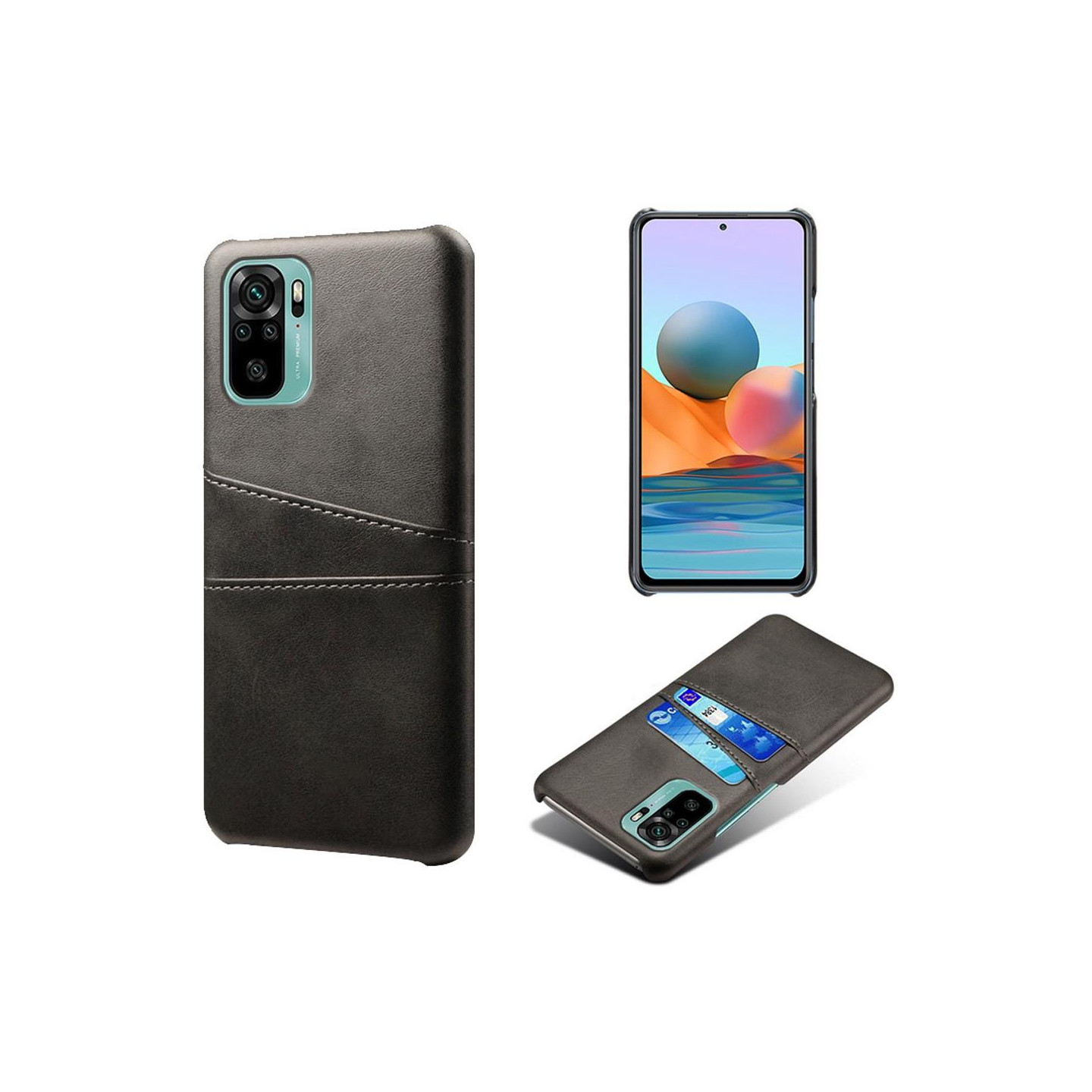 Xiaomi Redmi Note 10 4G/Redmi Note 10S Deksel med Kortspor - Svart