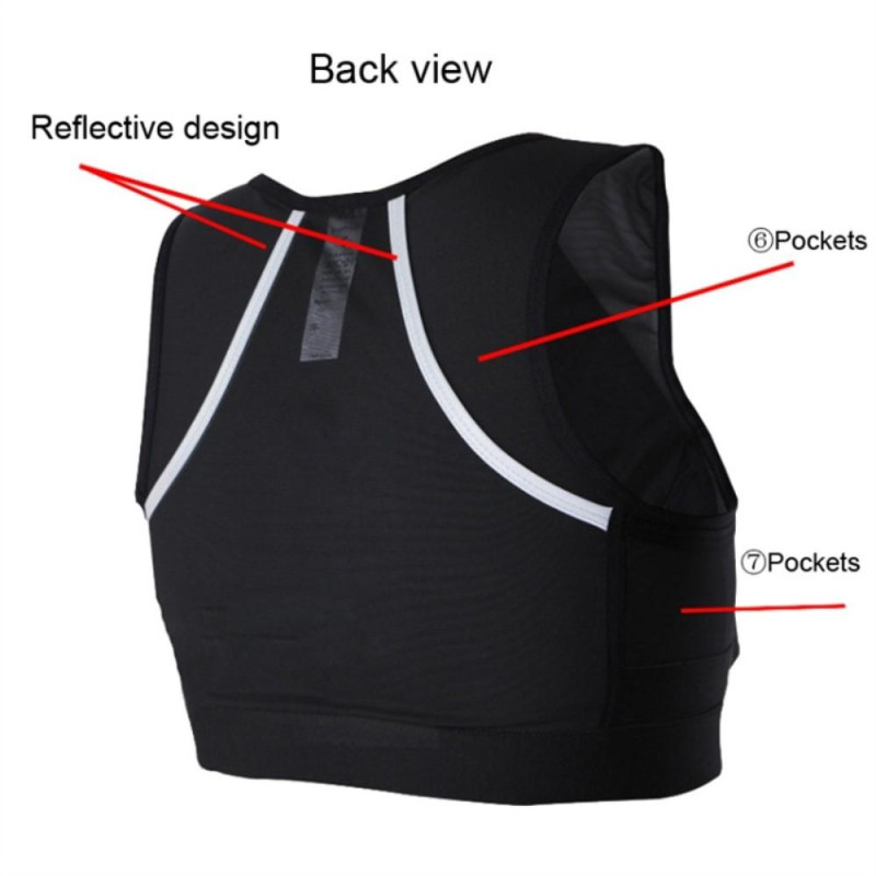 Running Vest Pockets Reflective Training Workout - Size Large