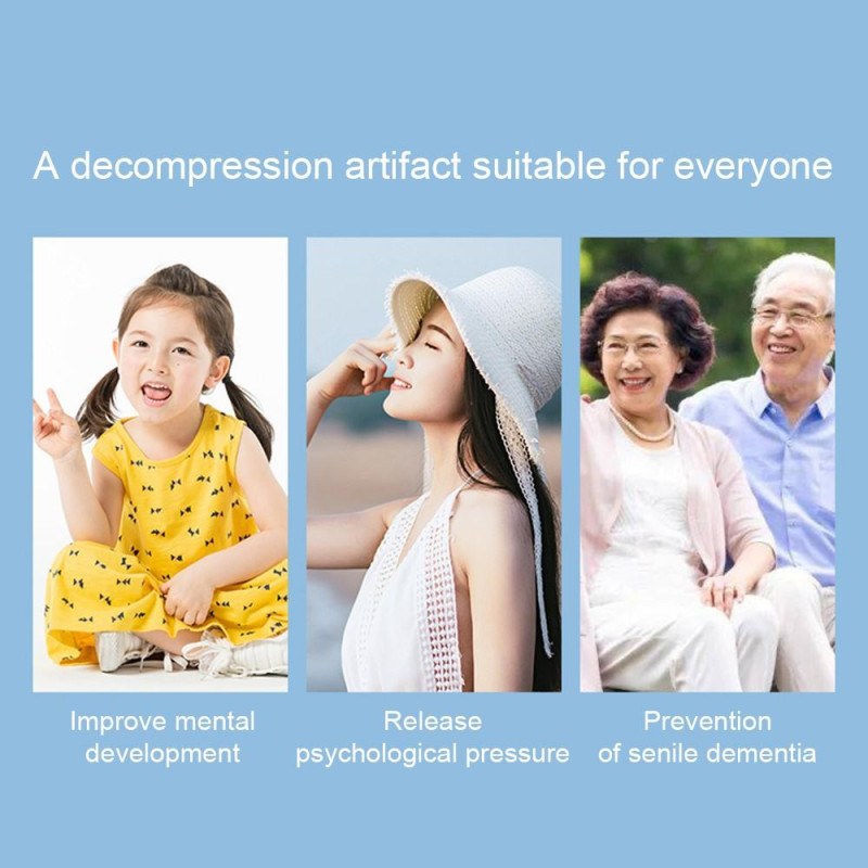 Fidget Toy Infinite Cube Stress Relief Flip Block - Black - Rose