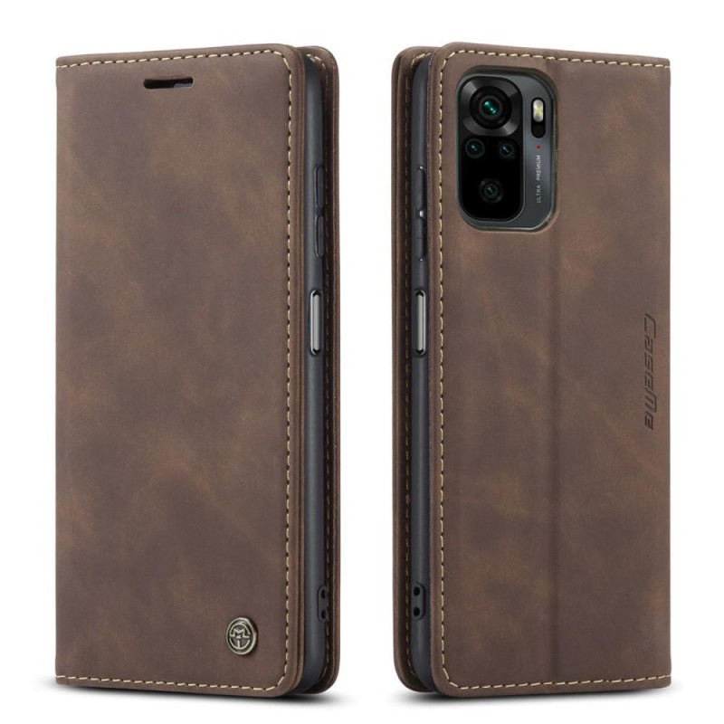 CASEME Retro tegnebog taske til Xiaomi Redmi Note 10 4G/Note 10S - Kaffe