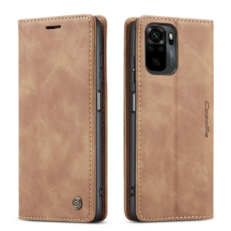 CASEME Retro Wallet Case for Xiaomi Redmi Note 10 4G/Note 10S - Brown
