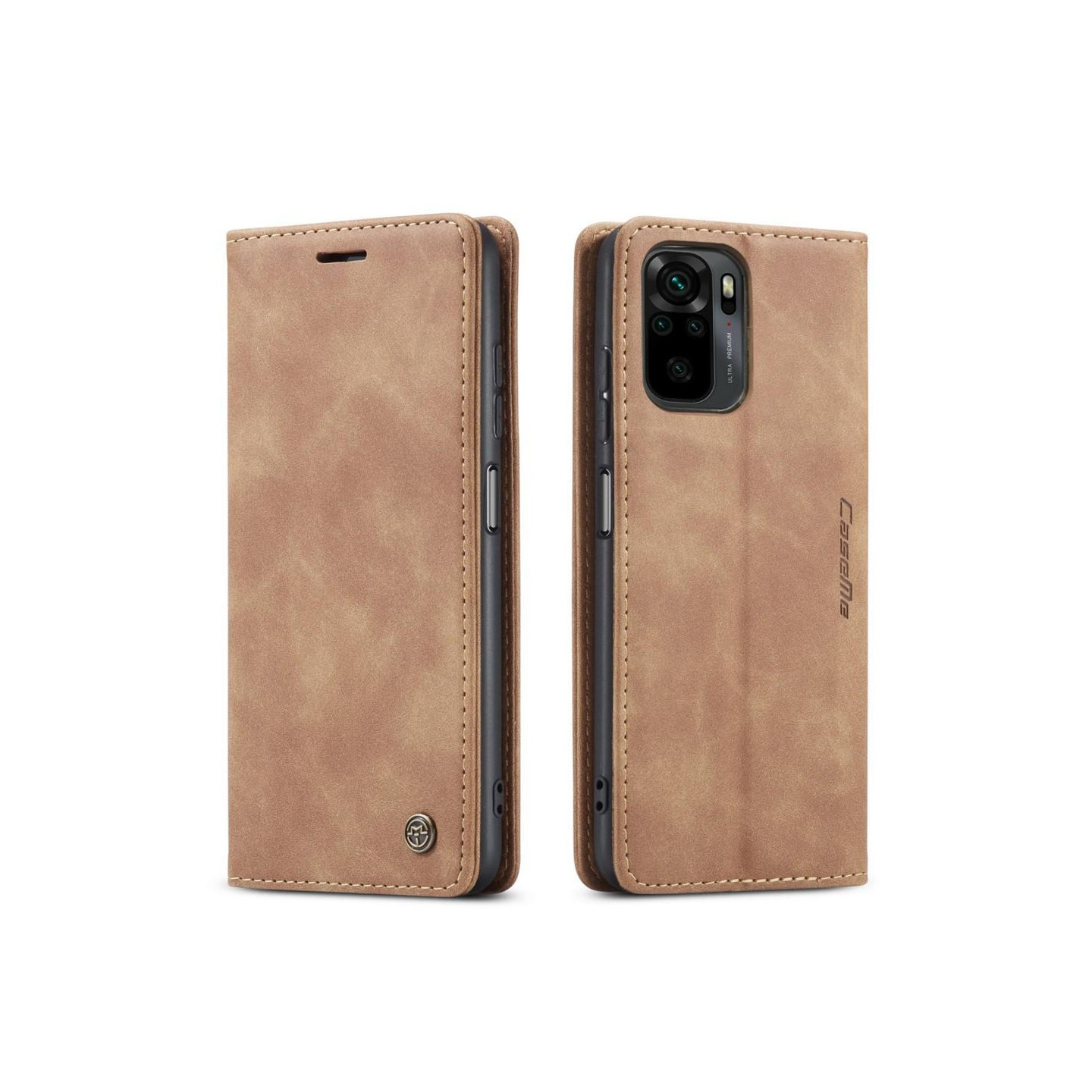 CASEME Lommebok - deksel Xiaomi Redmi Note 10 4G/Note 10S - Brun