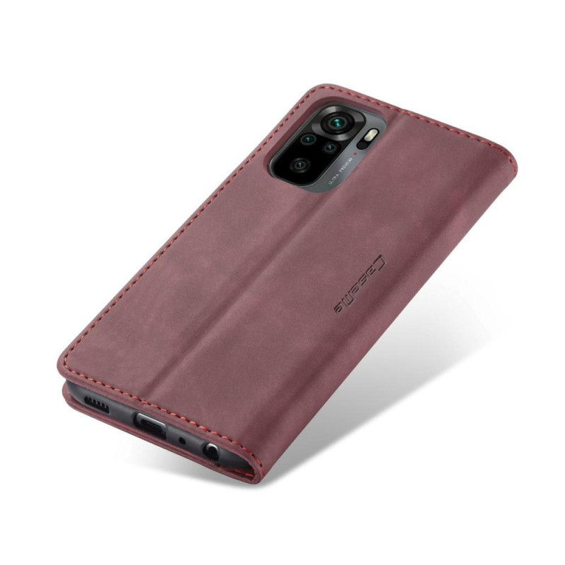 CASEME Retro Wallet Case for Xiaomi Redmi Note 10 4G/Note 10S - Red