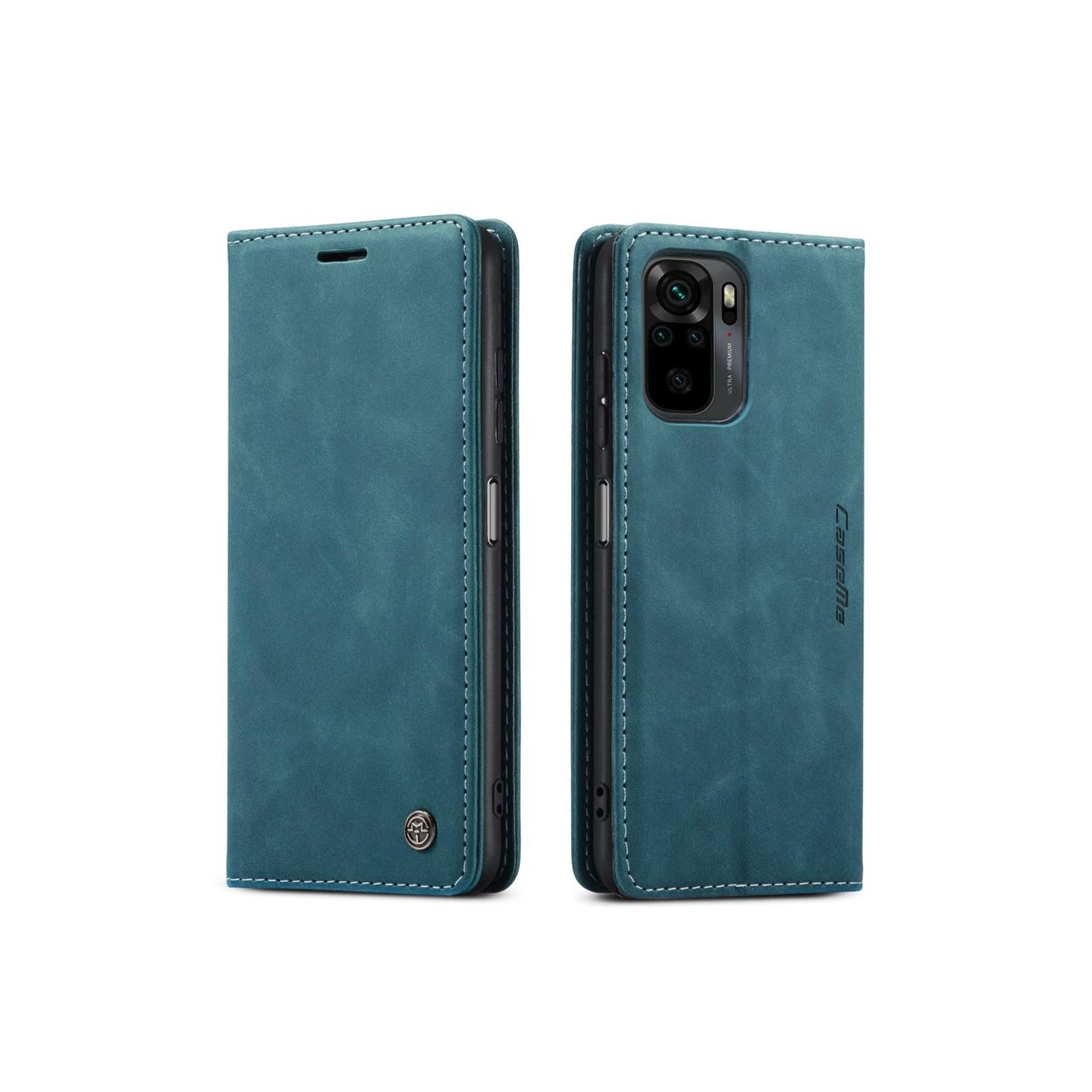 CASEME Retro Wallet Case for Xiaomi Redmi Note 10 4G/Note 10S - Blue