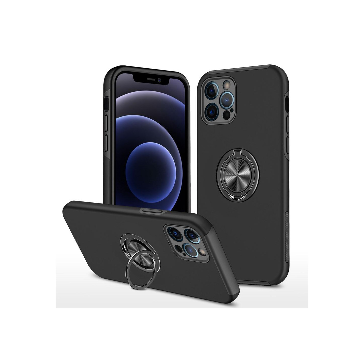 iPhone 13 Mini Finger Ring Kickstand Hybrid Case