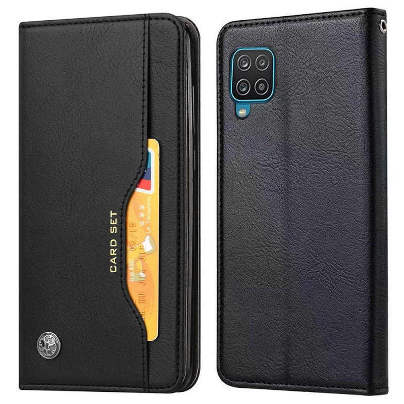 Samsung Galaxy A22 4G Wallet Stand Protector Phone Cover - Black