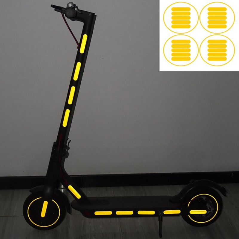 Night Safety Reflective Stickers Set for Xiaomi M365/M365 Pro Gold