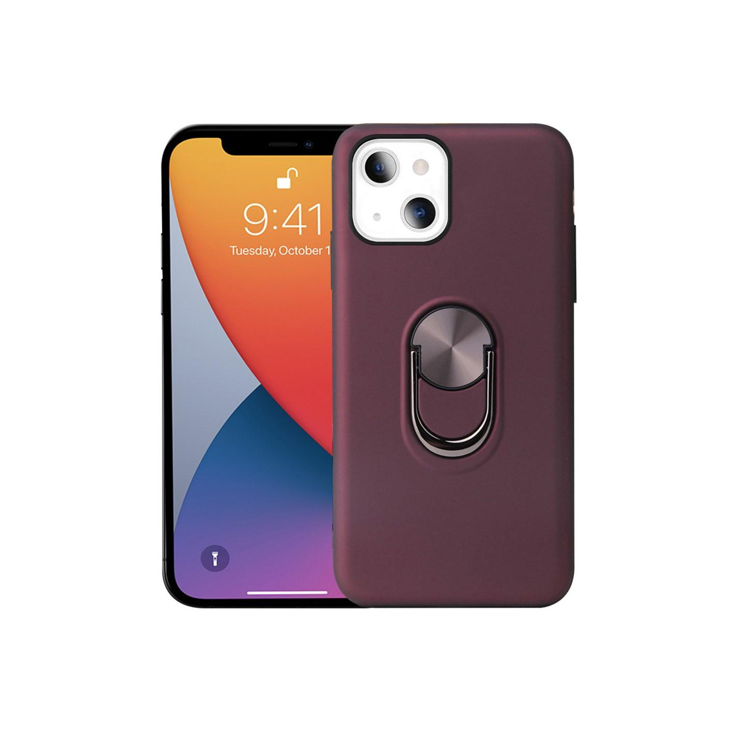 iPhone 13 Mini Finger Ring TPU Hybrid Case Kickstand