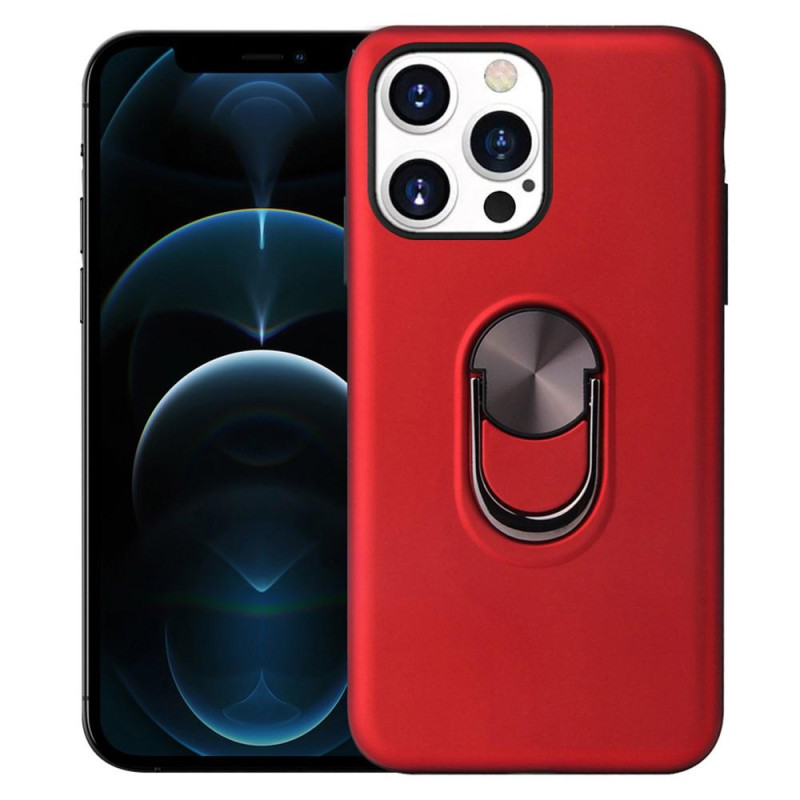 iPhone 13 Pro Finger Ring TPU Hybrid Case Kickstand - Red