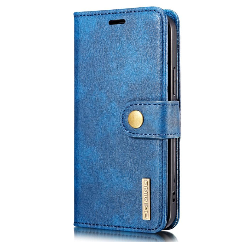 DG.MING For iPhone 13 Stylish Wallet Case - Blue
