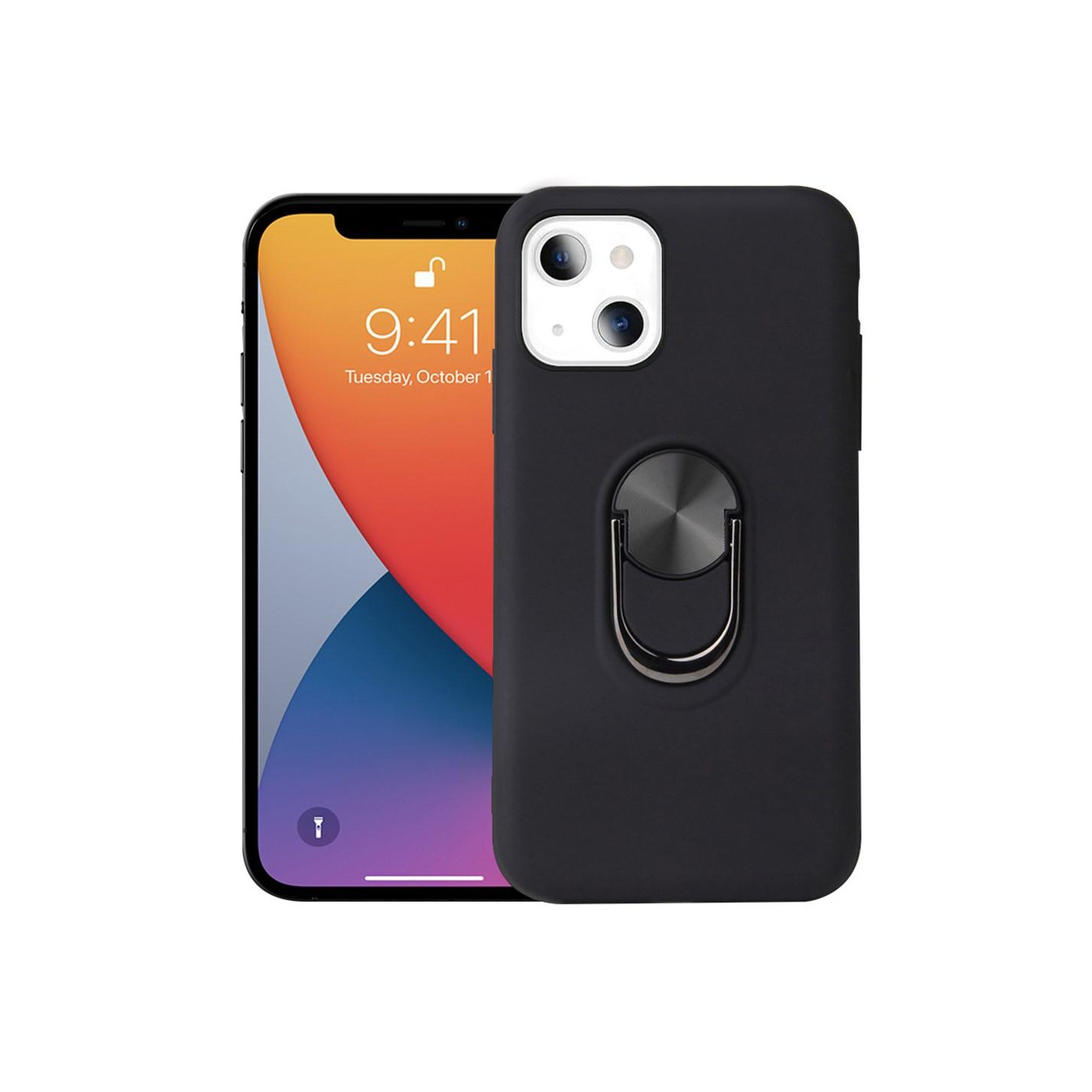 iPhone 13 Mini Finger Ring TPU Hybrid Case Kickstand