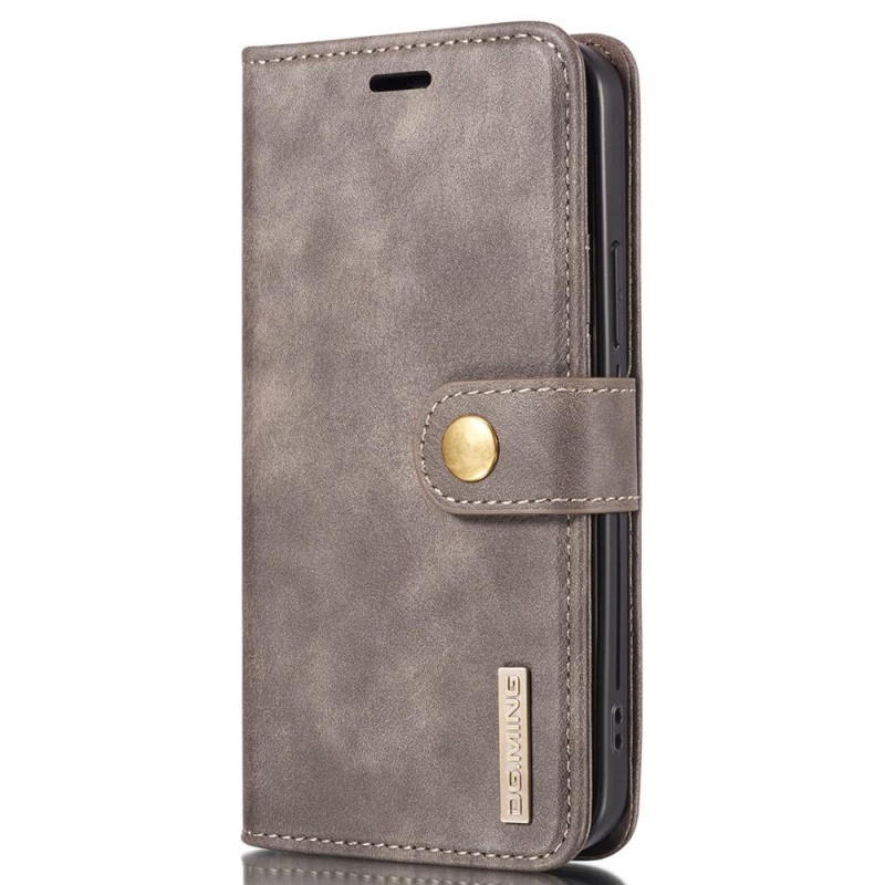 DG.MING For iPhone 13 Pro Stylish Wallet Case - Coffee