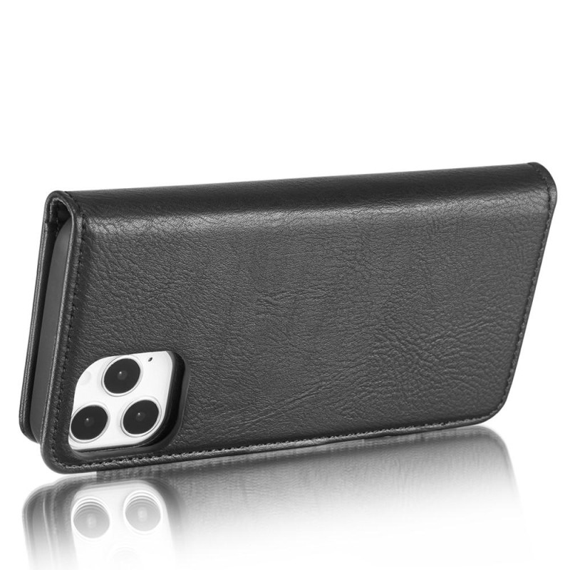 DG.MING For iPhone 13 Pro Stylish Wallet Case - Black