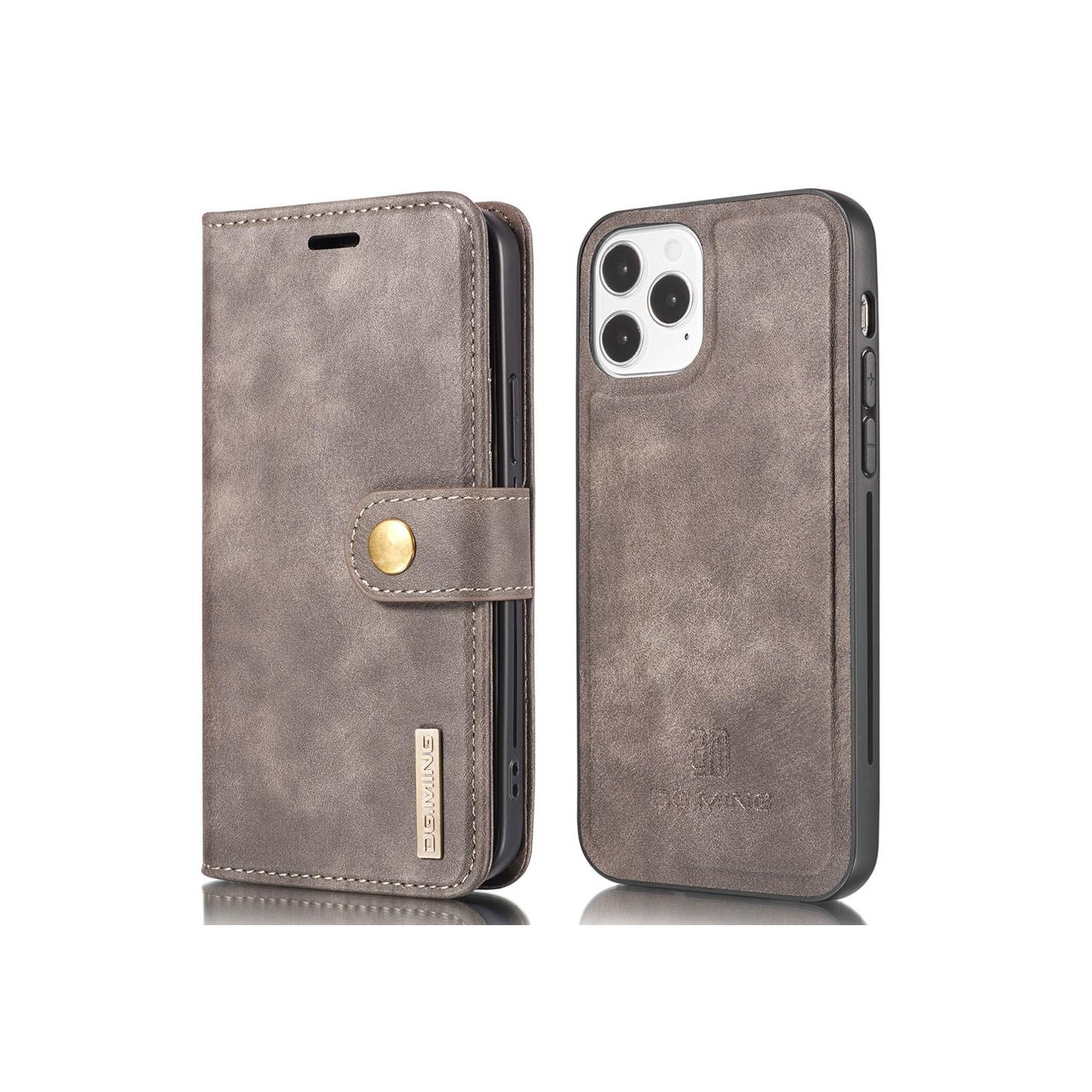 DG.MING til iPhone 13 Mini stilfuld tegnebog taske - kaffe