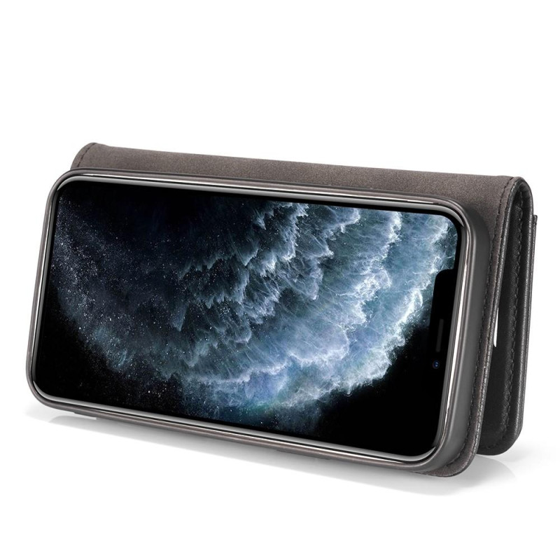 DG.MING For iPhone 13 Mini Stylish Wallet Case - Black