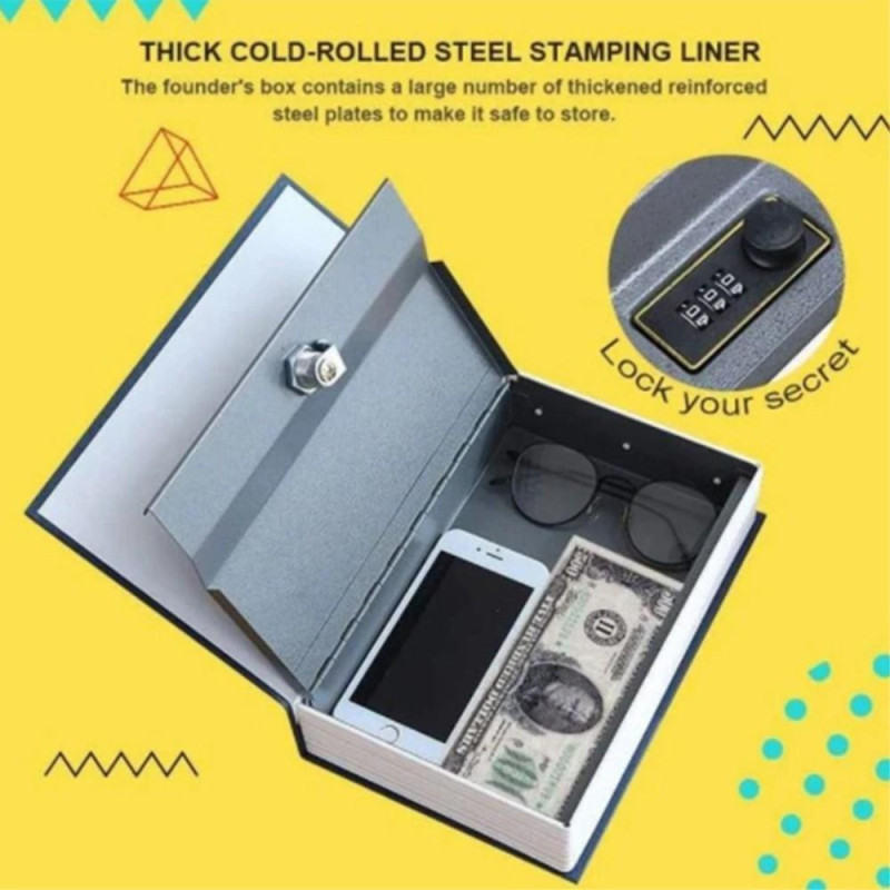 Insurance Box Simulation Book Safe Mini Storage Security Lock