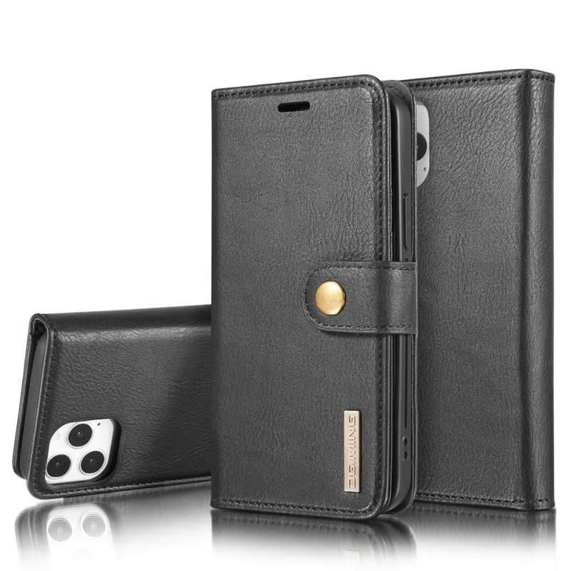 DG.MING For iPhone 13 Stylish Wallet Case - Black