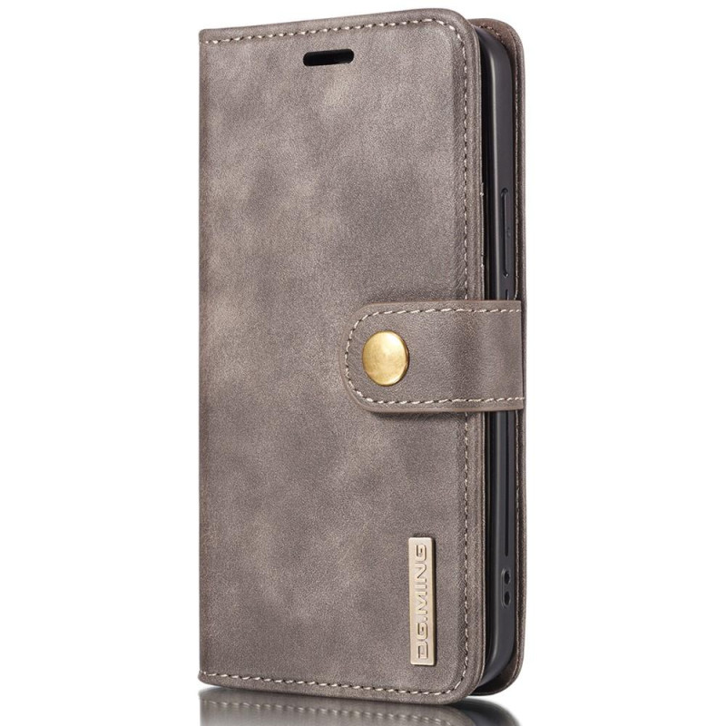 DG.MING For iPhone 13 Stylish Wallet Case - Coffee