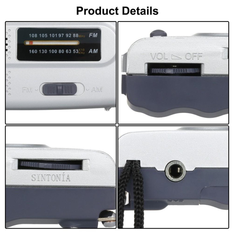 INDIN BC - R28 AM FM kannettava taskuradio minikaiuttimella