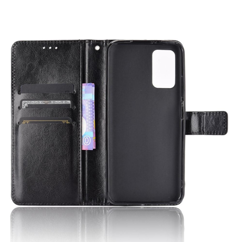 Xiaomi Redmi 9T Wallet Crazy Horse - tekstuuritelineen kuori hihnalla
