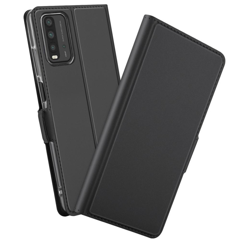 Xiaomi Redmi 9T PU Leather Auto - absorbed Phone Casing - Black