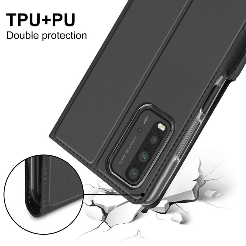 Xiaomi Redmi 9T PU Leather Auto - absorbed Phone Casing - Black