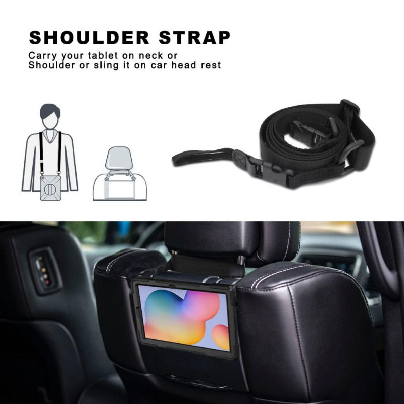Samsung Galaxy Tab S6 Lite Heavy Duty Shell Case Shoulder Strap