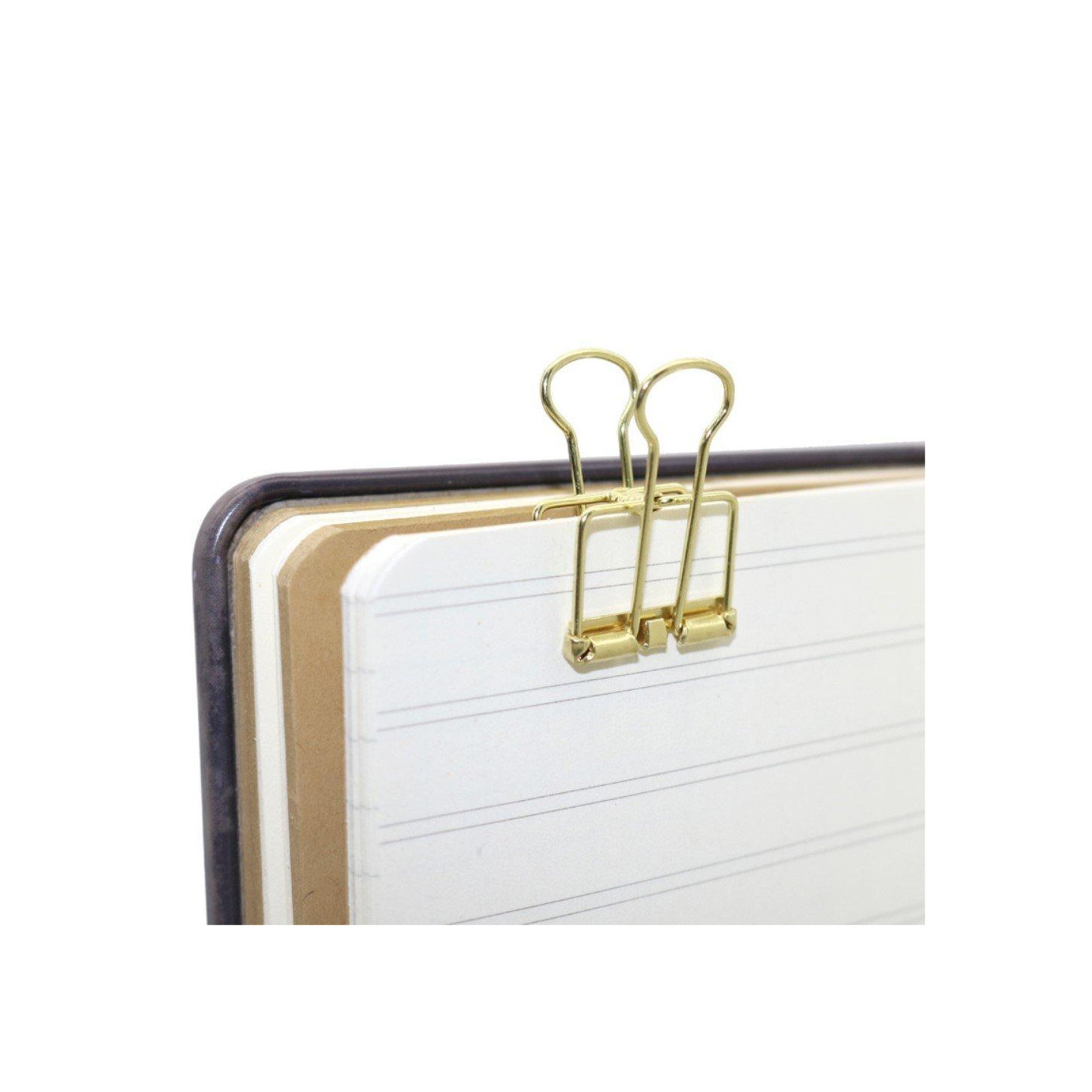 3 Pcs Hollow Metal Binder Clips Home Office Paper Holder Medium - Mixed Colours