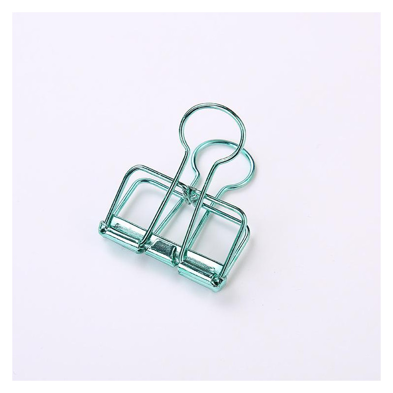 3 Pcs Hollow Metal Binder Clips Home Office Paper Holder Small - Mixed Colours