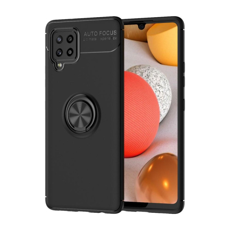 Samsung Galaxy A42 5G Deksel med Fingerring og Innebygd Plate - Svart