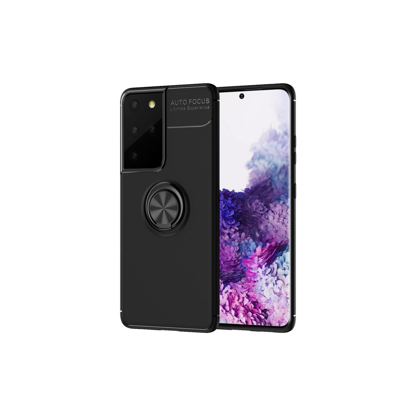 Samsung Galaxy S21 Ultra Finger Ring Kickstand (Built - in Metal Sheet) Case