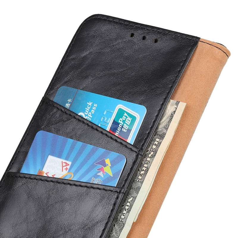 Crazy Horse Wallet Stand Kansi - Sony Xperia 5 III - Musta