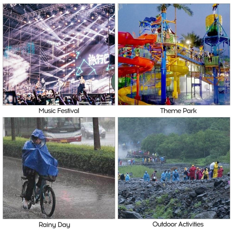 Outdoor Portable Raincoat Scenic Spot Hedging Disposable