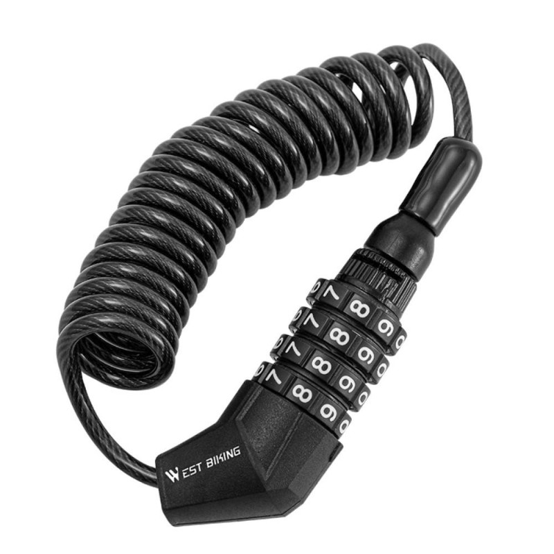 Portable Helmet Lock 4 Digit Password Mini Anti - theft Bicycle Lock