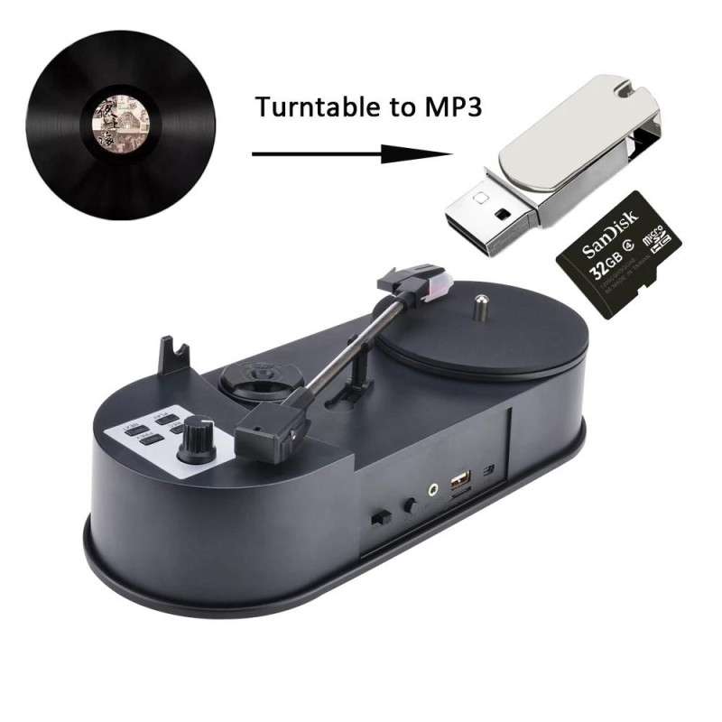 EZCAP 33/45RPM Turntable Player MP3 Converter Save Vinyl Music Records
