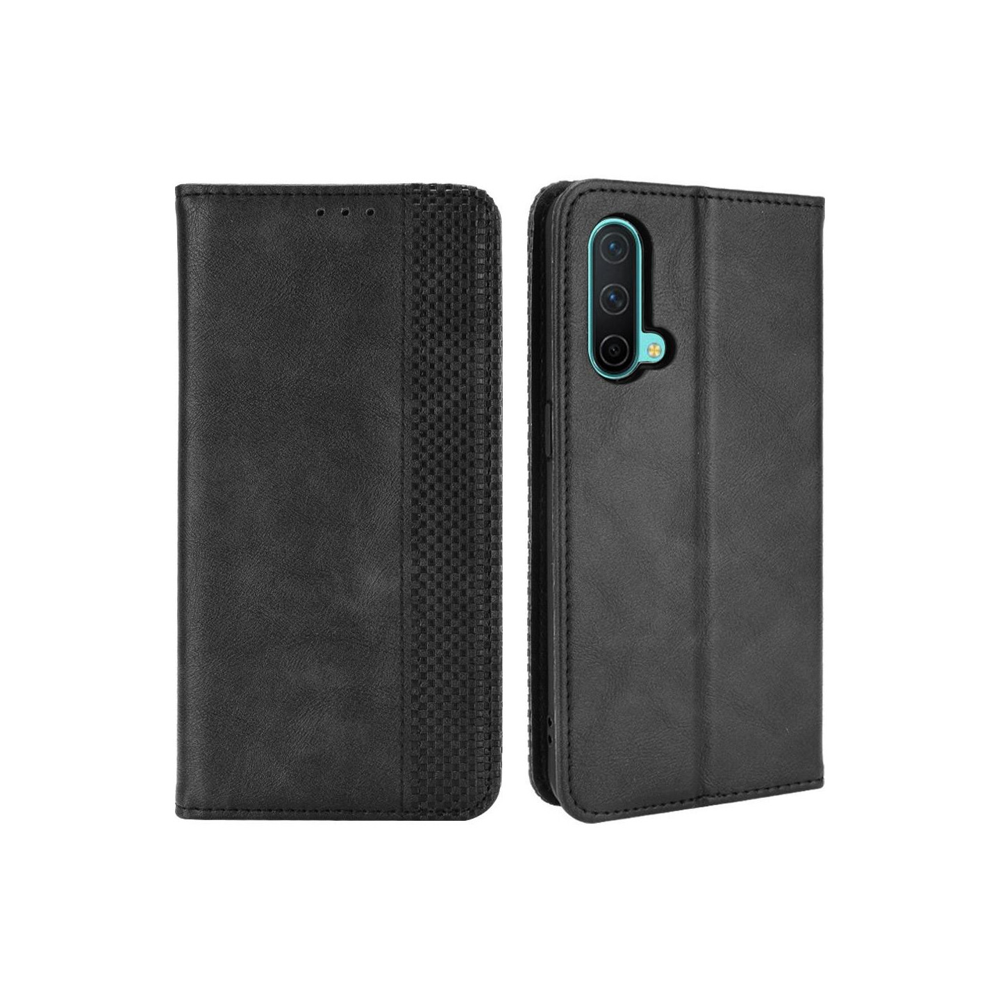Wallet Stand Flip Phone Case for OnePlus Nord CE 5G - Black