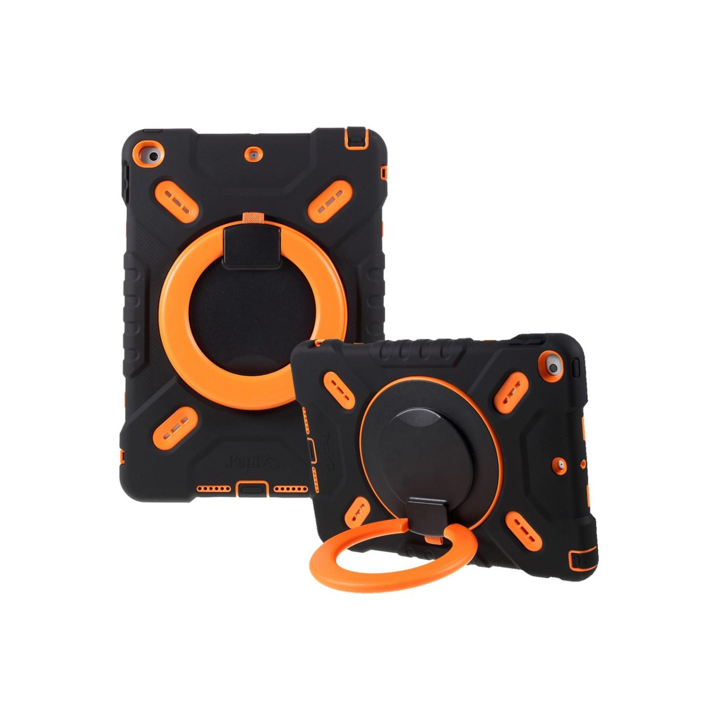 PEPKOO iPad 10.2 2020/2019. Air 10.5 2019. Pro 10.5 2017. Extreme Armor - Sort/Orange