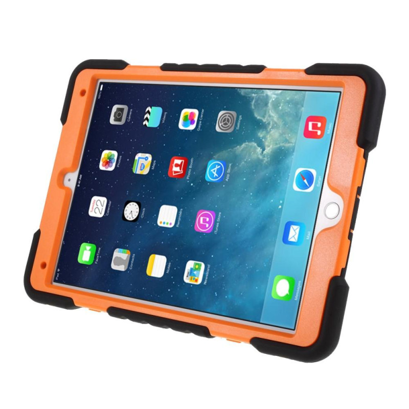 PEPKOO iPad 10.2 2020/2019. Ilma 10.5 2019. Pro 10.5 2017. Extreme Armor - Musta/Oranssi