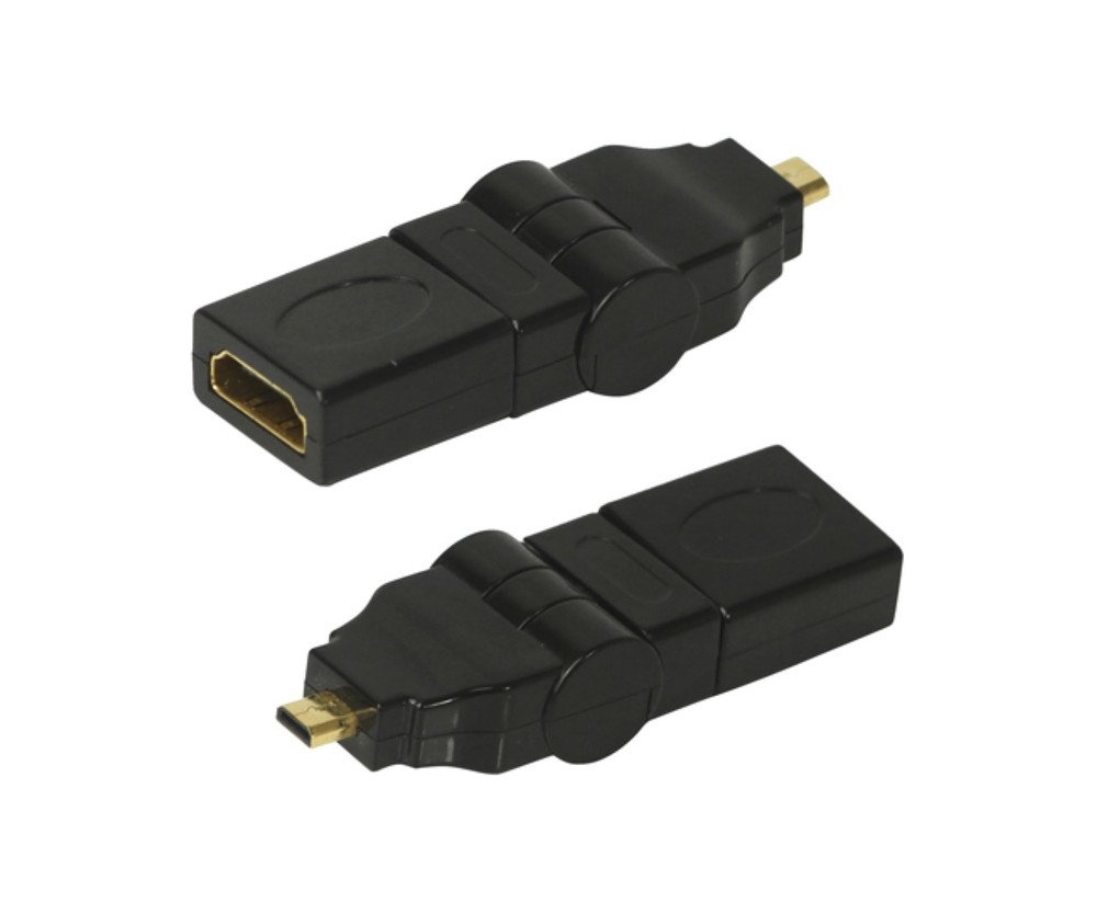 Micro HDMI till HDMI adapter 180+90 graders Vridning