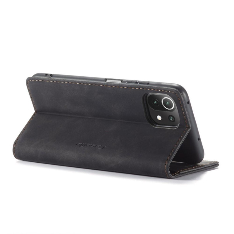 CASEME Retro Wallet Case for Xiaomi Mi 11 Lite - Black