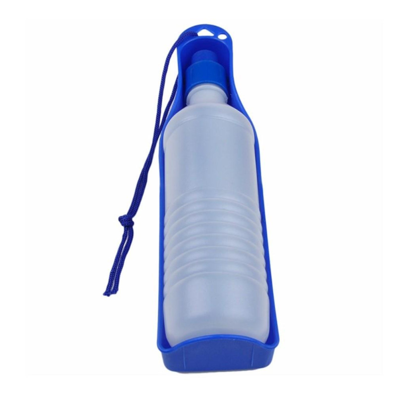750ml Pet Dog Water Bottle Feeder Portable Travel Drinking Bottle - Blue