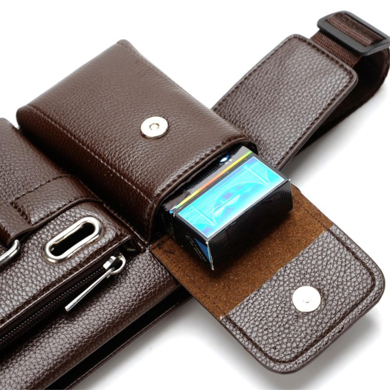 Crossbody Rintapussi Vyötäröpussi Kuulokereikällä - Ruskea