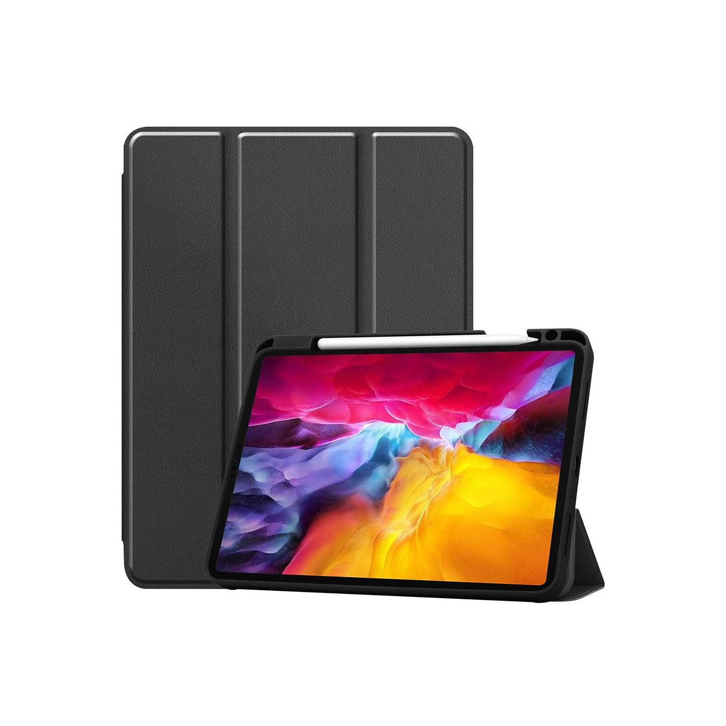 Til iPad Pro 11 2021 Trifoldet Stand Tabletetui Cover - Sort