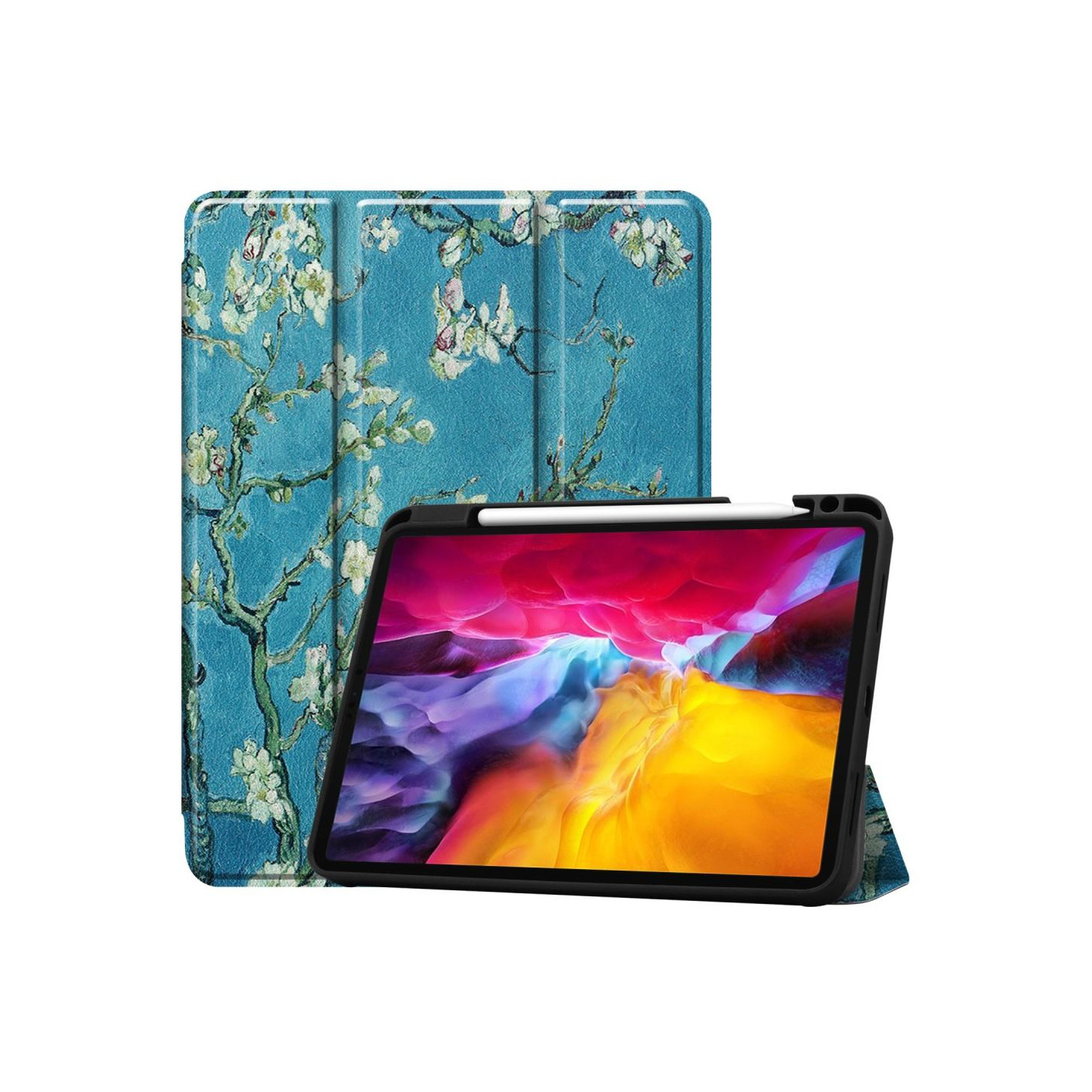 iPad Pro 11 2021 Trippelcover med smal passform - Blomst